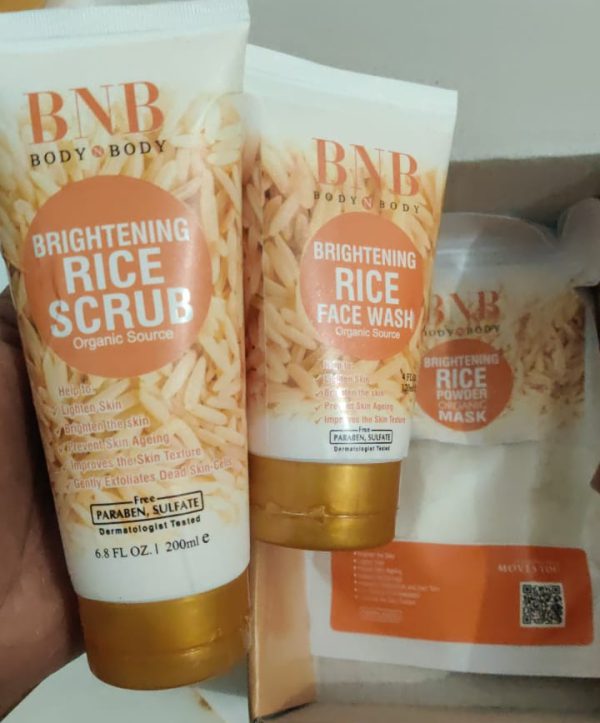 Bnb Whitening Rice Extract Bright & Glow Kit