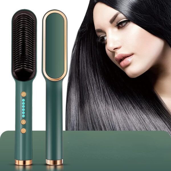 Hair Straightener Ceramic Heated Hair Brush | Brush Straightener  |  Curl Hair Different Styling